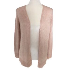 MASSIMO DUTTI cardigan sequin soft pink mohair wool long sleeve romantic cozy